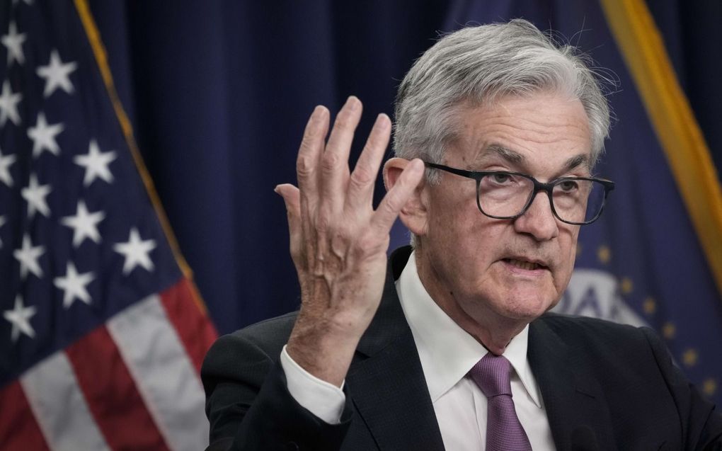 Fed-voorzitter Jerome Powell maakte woensdag de verhoging van de rente in Amerika bekend. beeld AFP, Drew Angerer