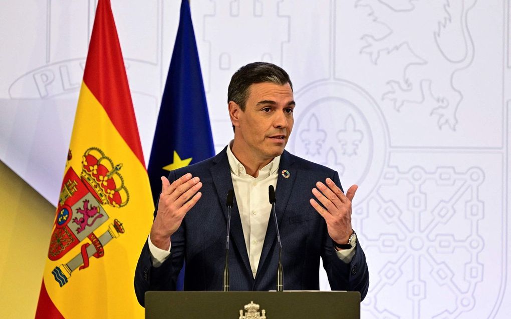 De Spaanse premier Pedro Sanchez. beeld AFP, Javier Soriano