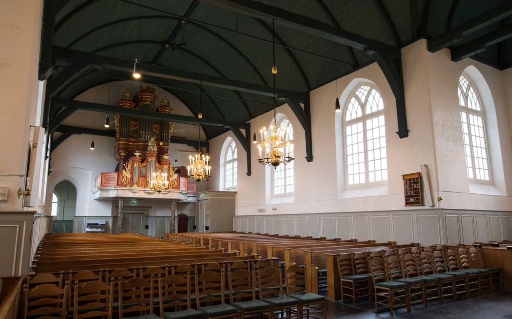 Interieur van de hervormde kerk in Nieuwe-Tonge. beeld RD, Anton Dommerholt