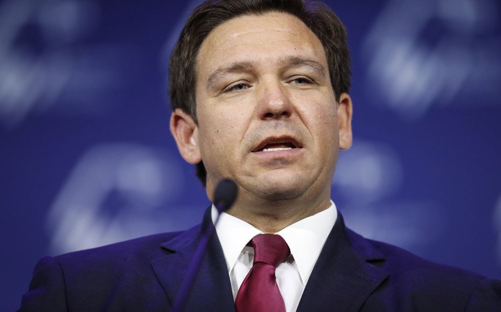 De Republikeinse gouverneur van Florida, Ron DeSantis. beeld EPA, Caroline Brehman