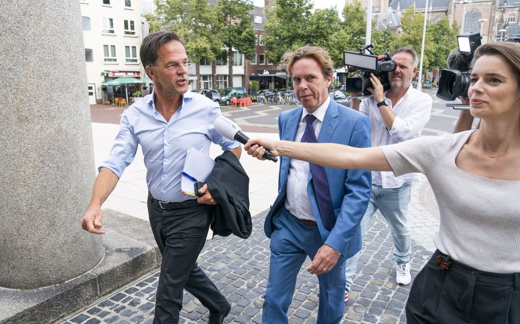 Minister-President Mark Rutte voorafgaand aan het overleg met bemiddelaar Johan Remkes over het stikstofbeleid. beeld ANP, JEROEN JUMELET