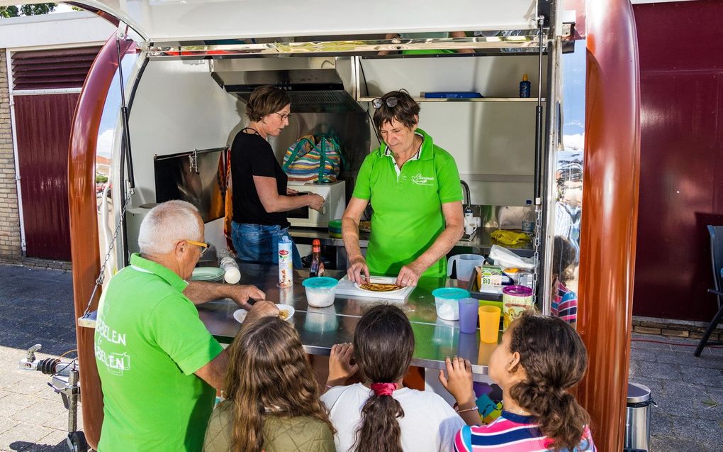 De "babbelwagen" van de Sionskerk, een de zes wijkgemeenten van de protestantse gemeente Zwolle. beeld protestantse gemeente Zwolle