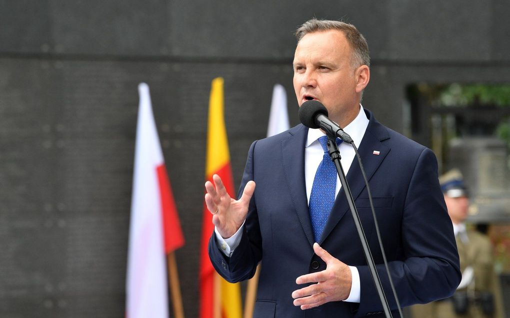 De Poolse president Duda. beeld EPA, Radek Pietruszka