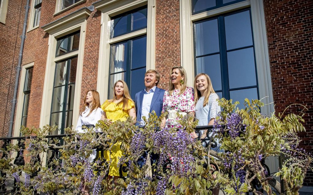 Koninklijke familie zingt het Wilhelmus. beeld ANP, Patrick van Katwijk