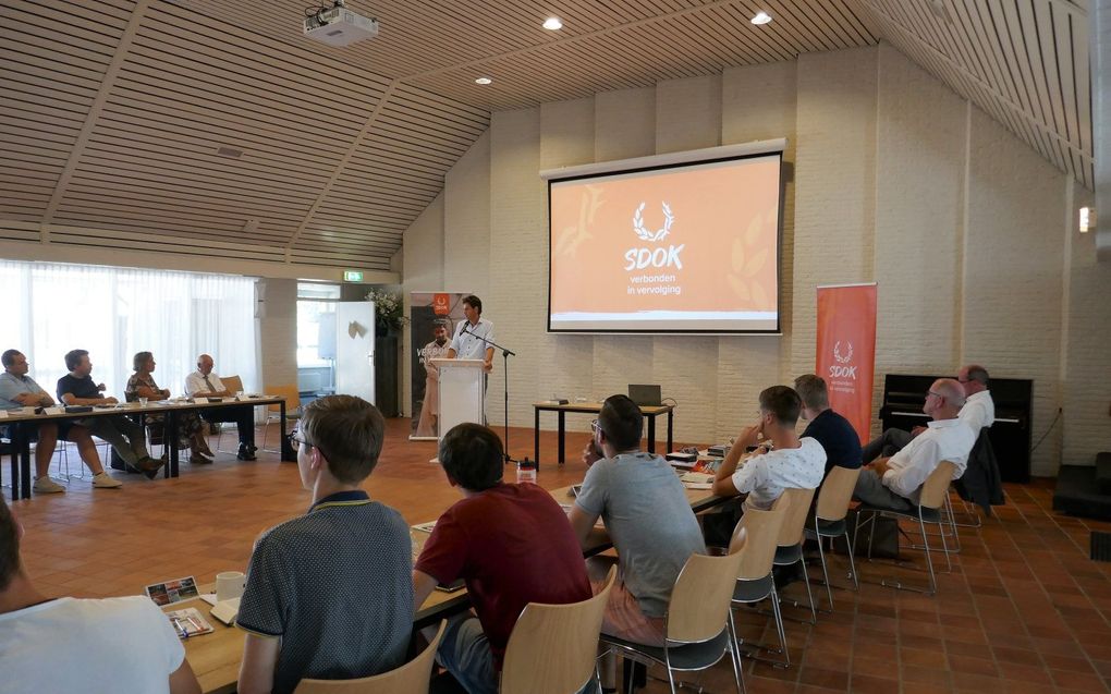 Tijdens de lezing van Richard Groenenboom. beeld Jan van Reenen