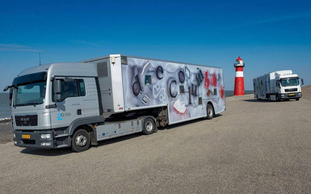 De Zeeuwse bibliobussen. beeld Dirk-Jan Gjeltema