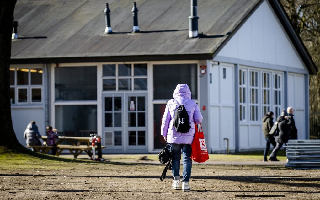 Oekrainers in de opvanglocatie in Harskamp. beeld ANP, SEM VAN DER WAL