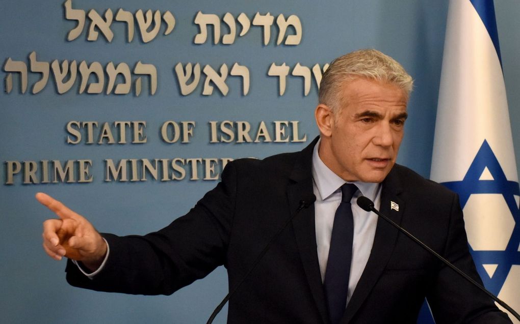 De Israëlische premier Yair Lapid. beeld EPA, Debbie Hill