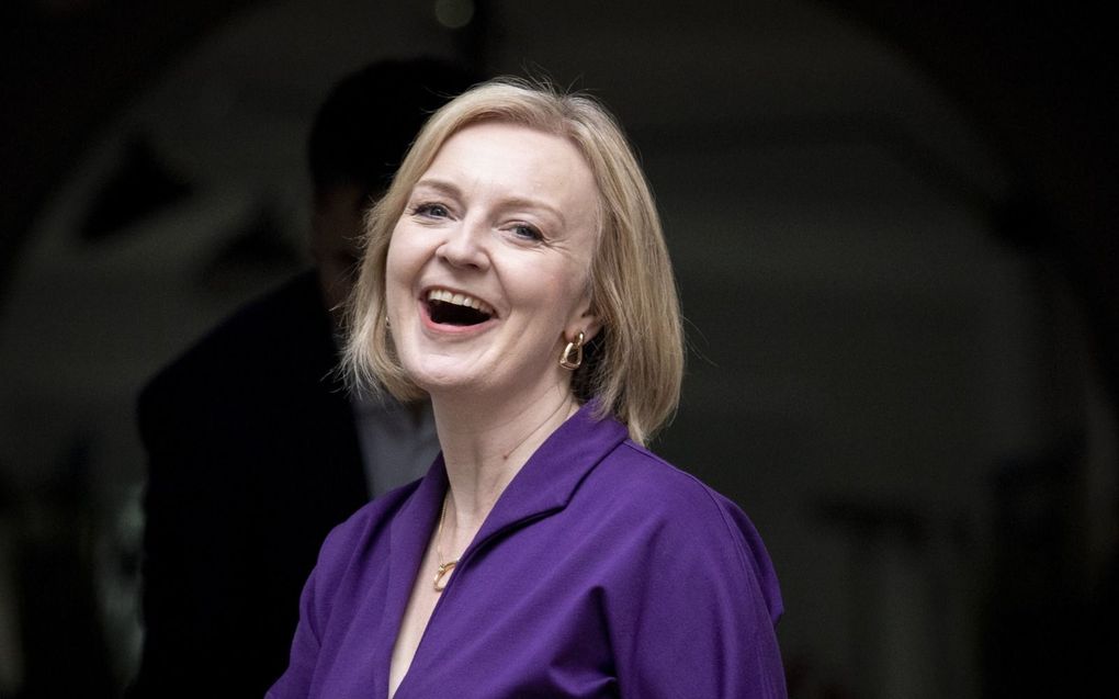 Liz Truss. beeld EPA, Tolga Akmen