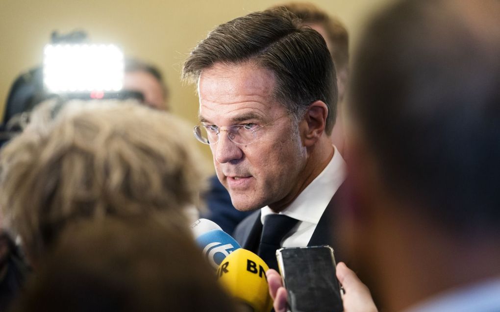 Premier Mark Rutte dinsdag in het Tweede Kamergebouw. beeld ANP, Jeroen Jumelet