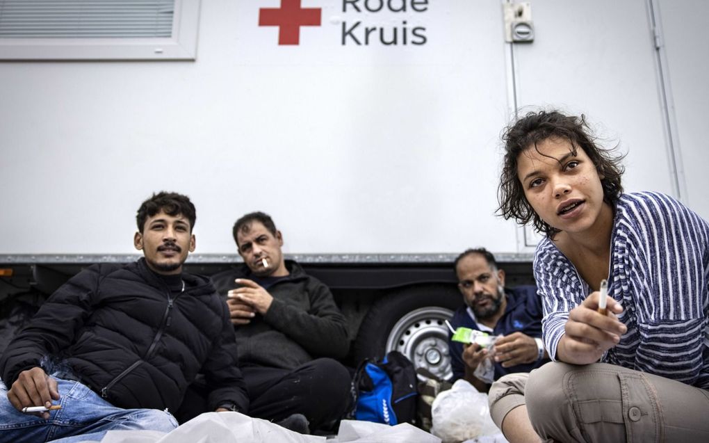 Het asielakkoord van het kabinet is mede bedoeld om de situatie in aanmeldcentrum Ter Apel te ontlasten. beeld ANP, Ramon van Flymen