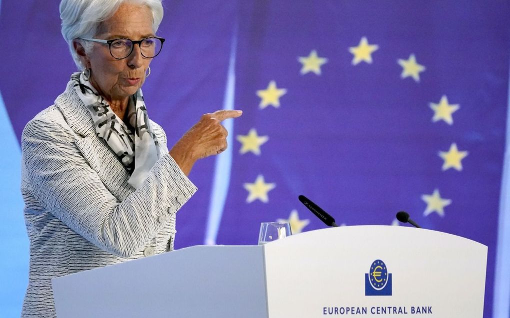 ECB-president Christine Lagarde. beeld EPA, Ronald Wittek