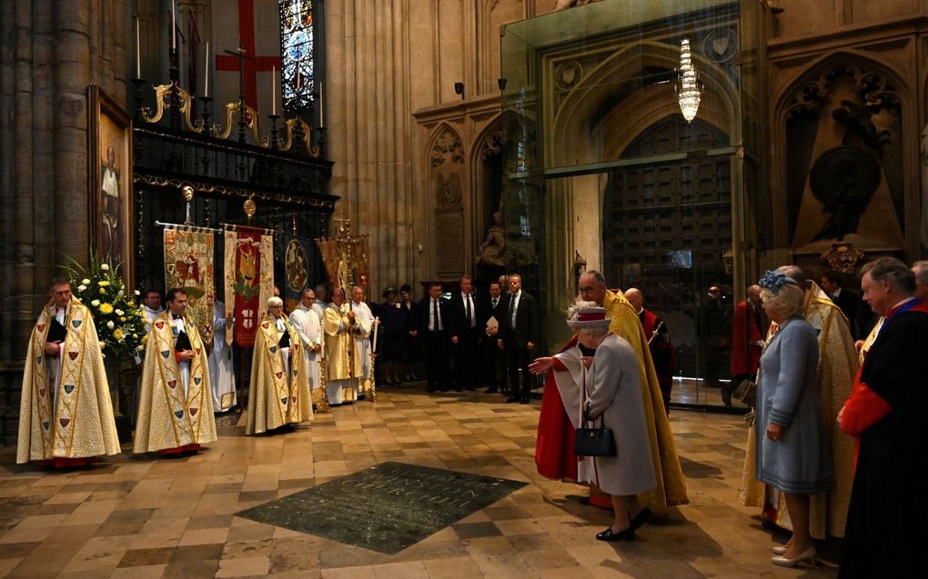 De Britse vorstin Elizabeth bracht in 2019 een bezoek aan Westminster Abbey in Londen. beeld Alamy Limited