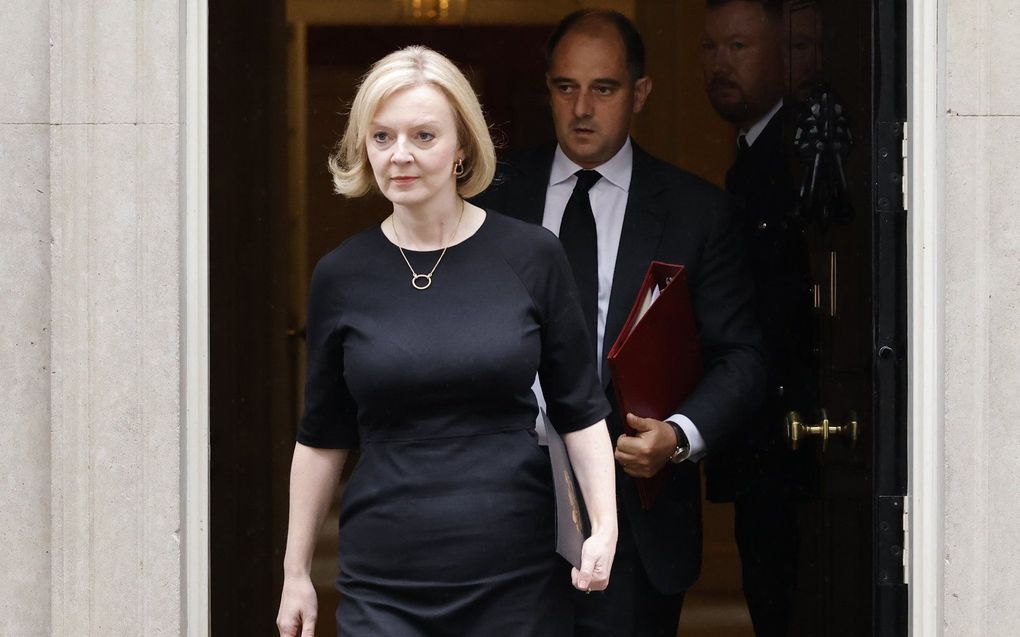 De Britse premier Liz Truss. beeld EPA, Tolga Akmen