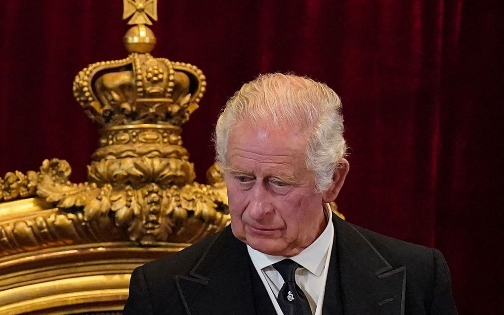 Koning Charles III. beeld AFP, Jonathan Brady