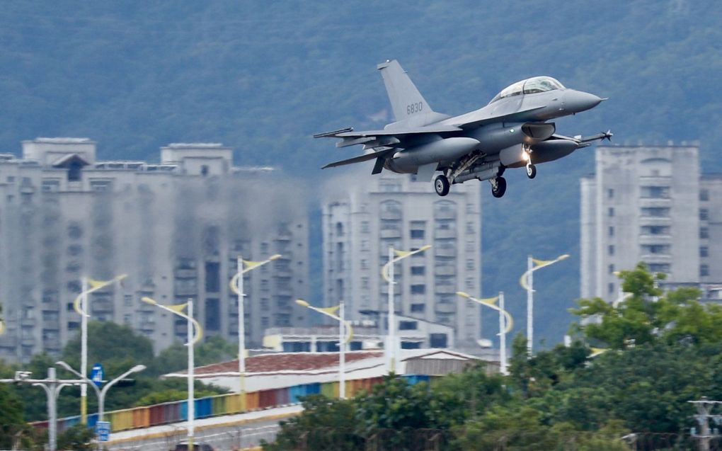 Na het bezoek van de Amerikaanse toppolitica Nancy Pelosi aan Taiwan begin augustus zijn de spanningen tussen Beijing en het eiland opgelopen. beeld EPA, Ritchie B. Tongo