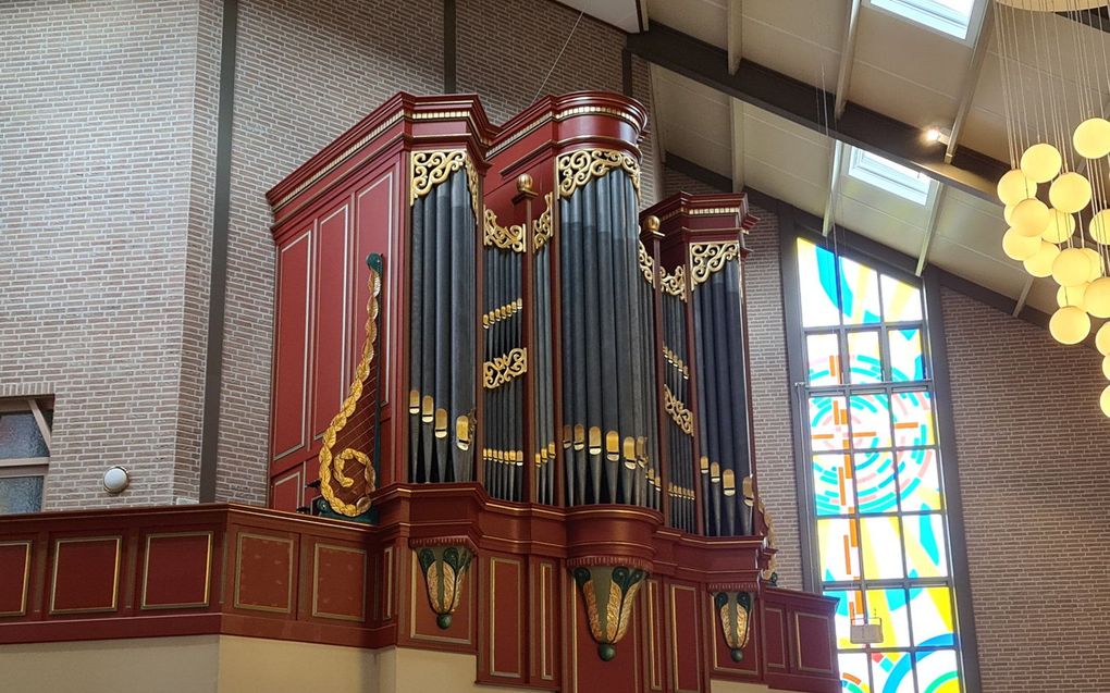 Het orgel in de Rehobothkerk in Urk. beeld Minne Veldman