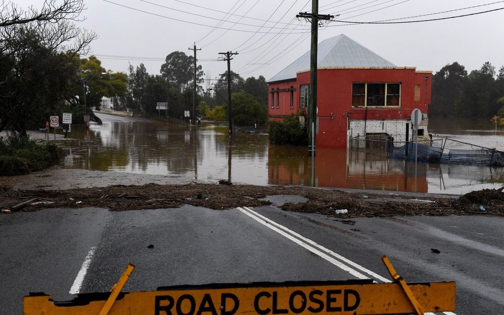 Overstromingen in New South Wales in juli. beeld EPA, Bianca de Marchi