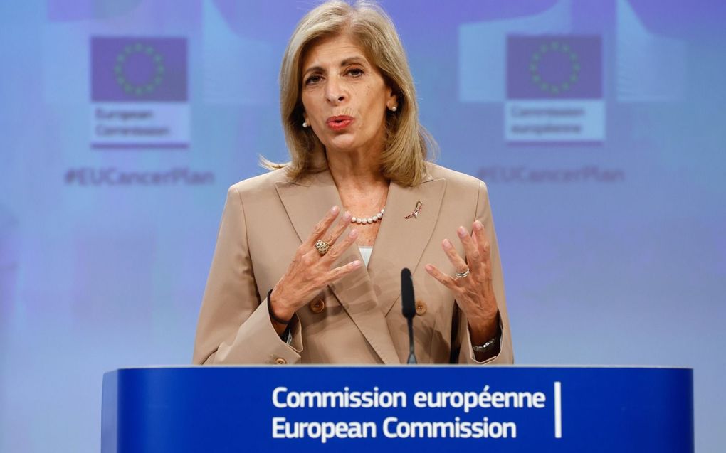 Eurocommissaris Stella Kyriakides. beeld EPA, Stephanie Lecocq