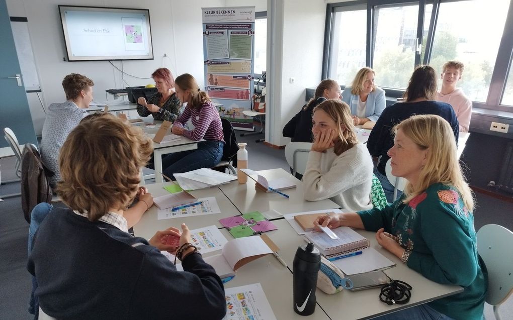 Pabostudenten in actie. beeld Christelijke Hogeschool Ede