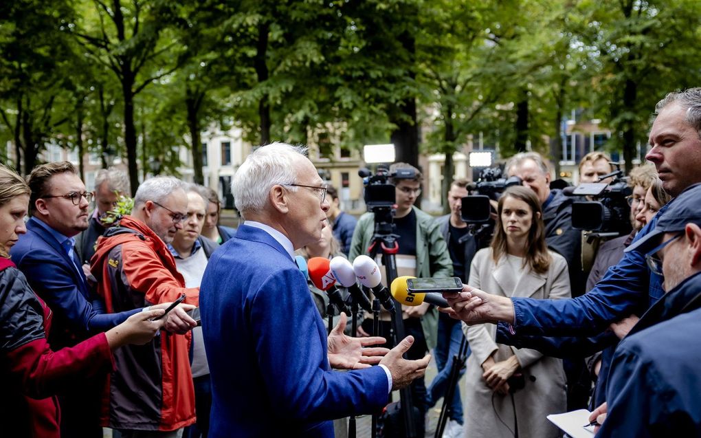 Adema staat de pers te woord na zijn benoeming. beeld ANP, ROBIN VAN LONKHUIJSEN