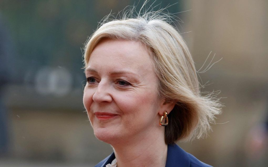 Liz Truss, donderdag in Praag. beeld AFP, Ludovic Marin