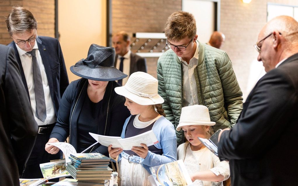 De Gereformeerde Bijbelstichting (GBS) hield zaterdag de 56e toogdag  in kerkgebouw De Hoeksteen van de gereformeerde gemeente in Nederland te Barneveld. beeld André Dorst