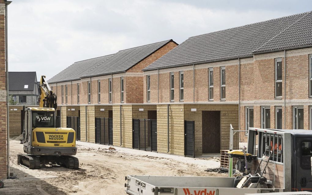 Project Zuiderveld in Nijmegen met sociale huurwoningen wordt gereed gemaakt voor bewoning. beeld ANP, Flip Franssen