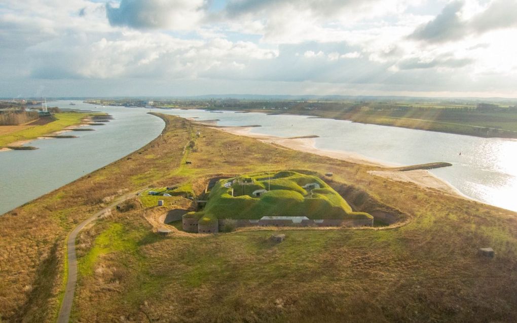 Uitkijkpost op Fort Pannerden. beeld Jasja Dekker