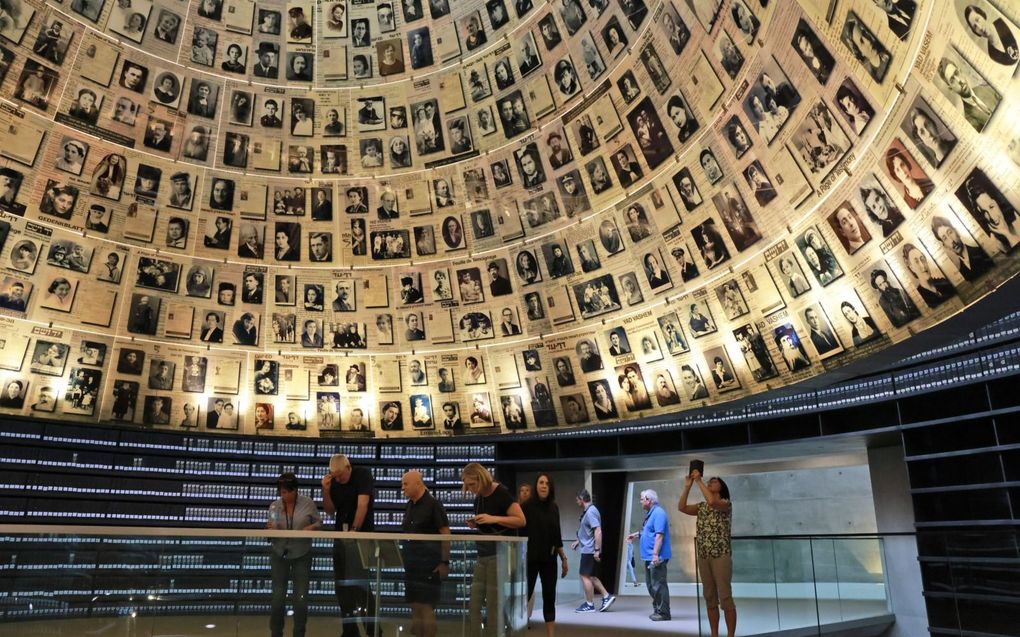 Yad Vashem in Jeruzalem. In het museum worden de 6 miljoen Joden herdacht die tijdens de Holocaust om het leven zijn gebracht. beeld AFP, Menahem Kahana