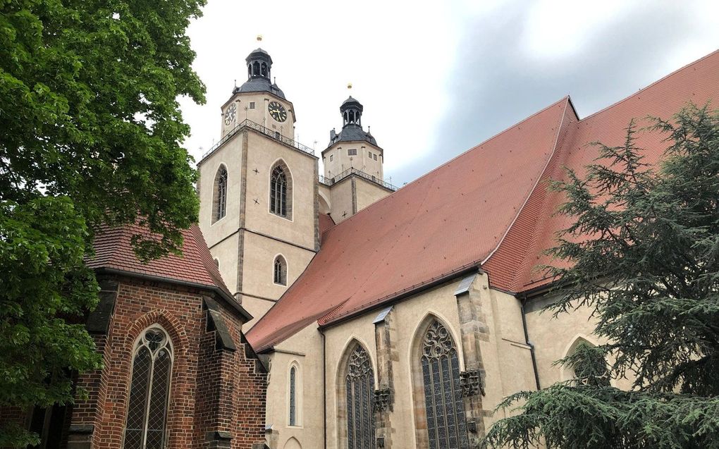 Stadskerk te Wittenberg; ooit preekt Luther hier. beeld RD