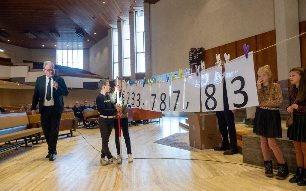 In de Sionkerk van de gereformeerde gemeente te Goes is zaterdagmiddag de zestigste Zeeuwse zendingsmiddag gehouden. beeld Dirk-Jan Gjeltema