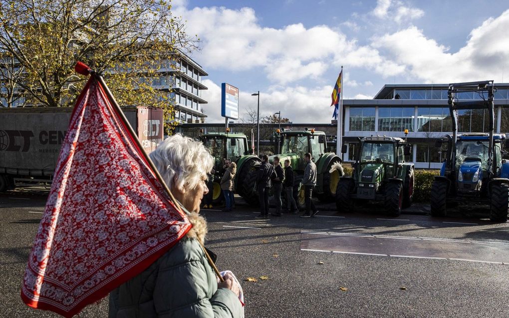 Boerenprotest woensdag in Zwolle. beeld ANP, Vincent Jannink