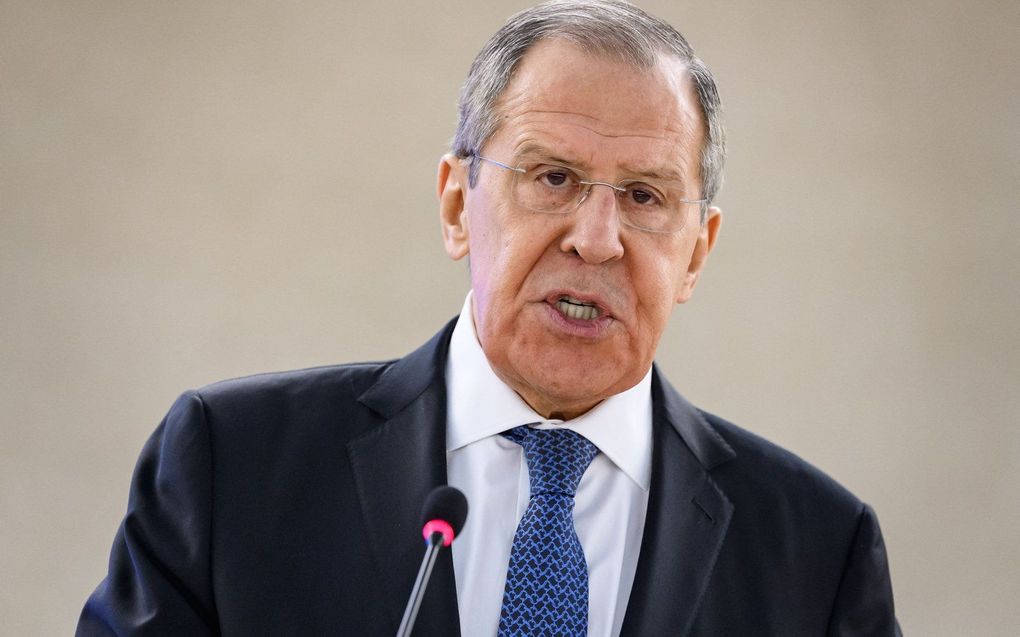 Lavrov. beeld AFP, Fabrice Coffrini