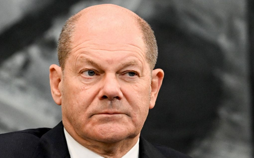 De Duitse bondskanselier Olaf Scholz. beeld EPA, Filip Singer