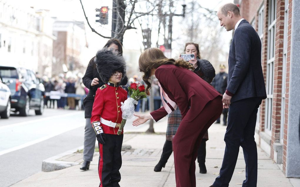 De Britse prins William en zijn vrouw Catherine bezoeken de Amerikaanse staat Massachusetts. beeld AFP, CJ Gunther