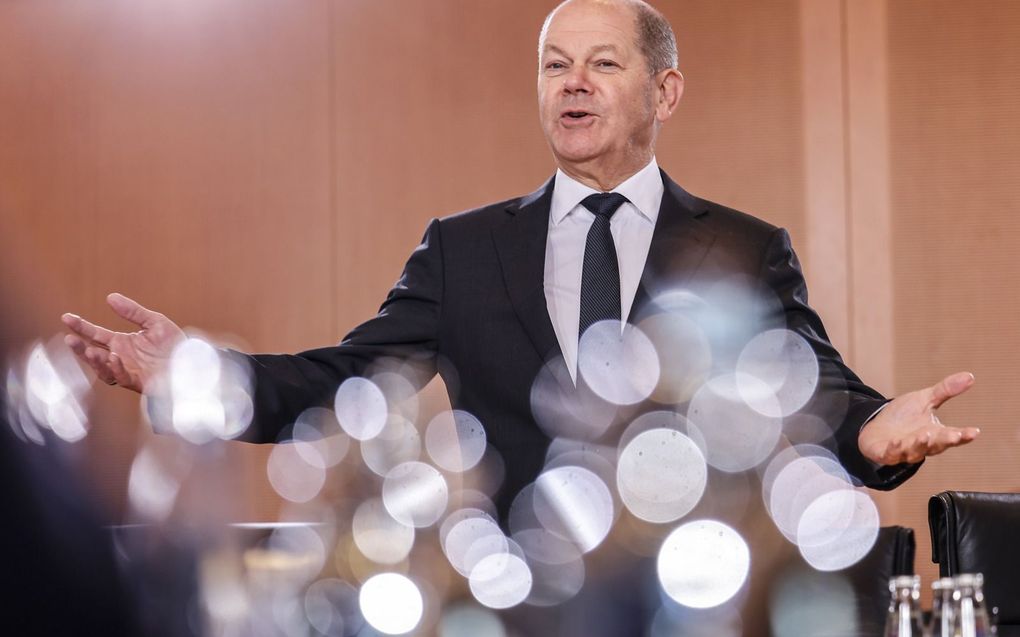 Olaf Scholz is donderdag één jaar bondskanselier. beeld Hannibal Hanschke