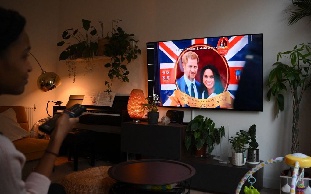 De eerste afleveringen van de Netflixserie over prins Harry en zijn vrouw Meghan kwamen donderdag online. beeld AFP, Daniel Leal