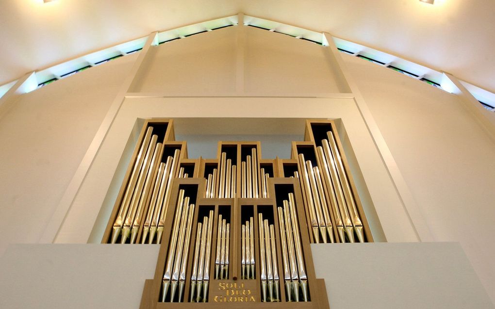 Het orgel van Van Vulpen in de gereformeerde gemeente van Gouda. beeld RD, Anton Dommerholt