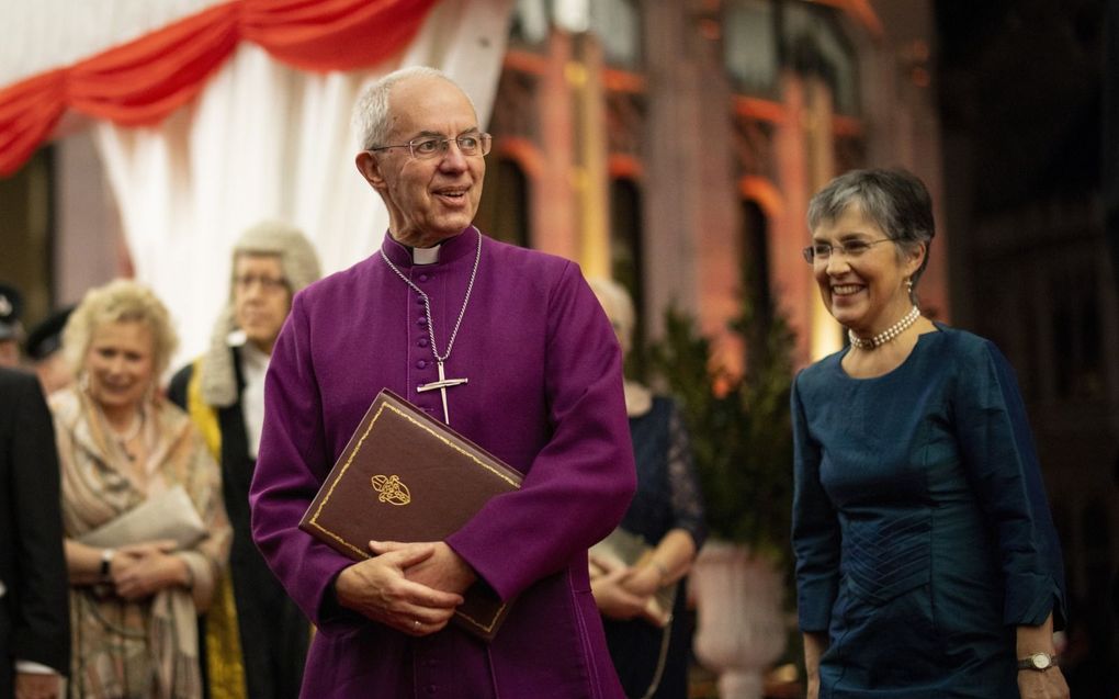 De anglicaanse aartsbisschop Justin Welby, eind vorige maand in Londen. beeld ANP / EPA