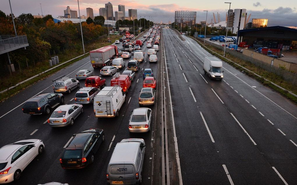 Verkeer in Londen. beeld AFP, BEN STANSALL