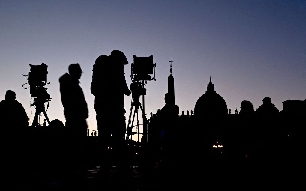 Pers in Vaticaanstad. Beeld AFP, Tiziana FABI