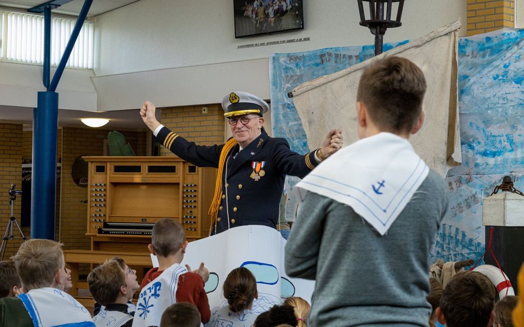 Ad Geuze nam op 22 december afscheid van het onderwijs. beeld Ds. Joh. Groenewegenschool