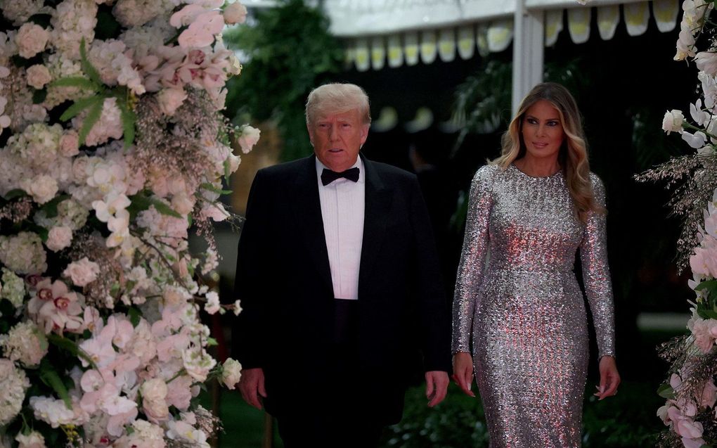 De Amerikaanse oud-president Donald Trump en zijn vrouw Melania. beeld AFP, Joe Raedle