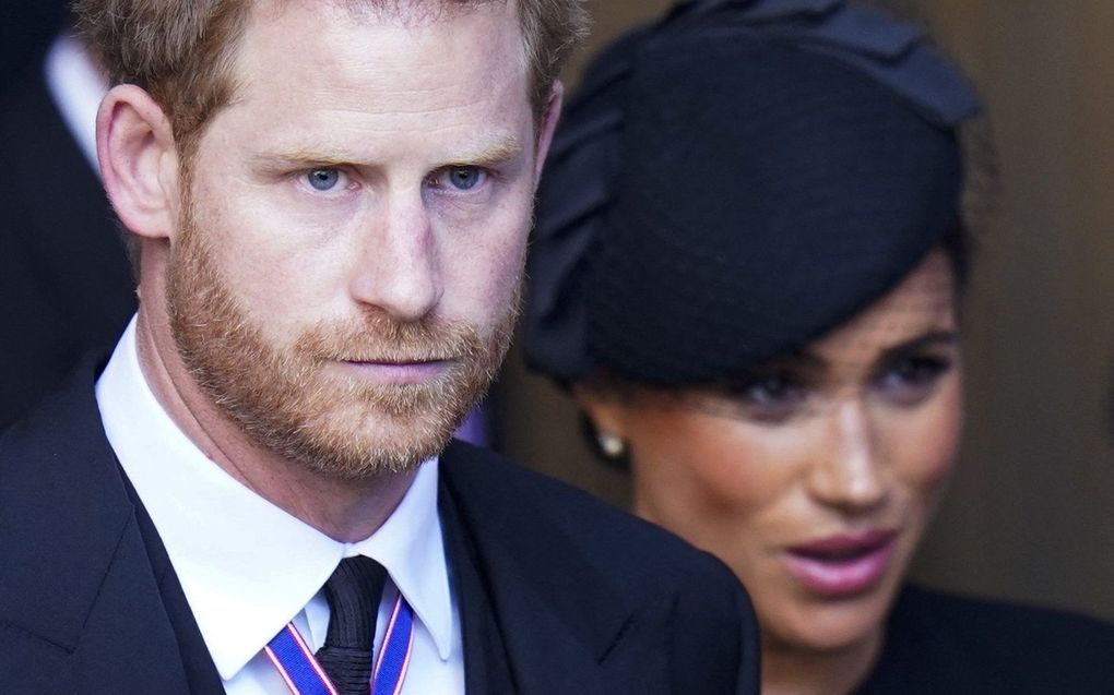 De Britse prins Harry en zijn vrouw Meghan. beeld AFP, Danny Lawson