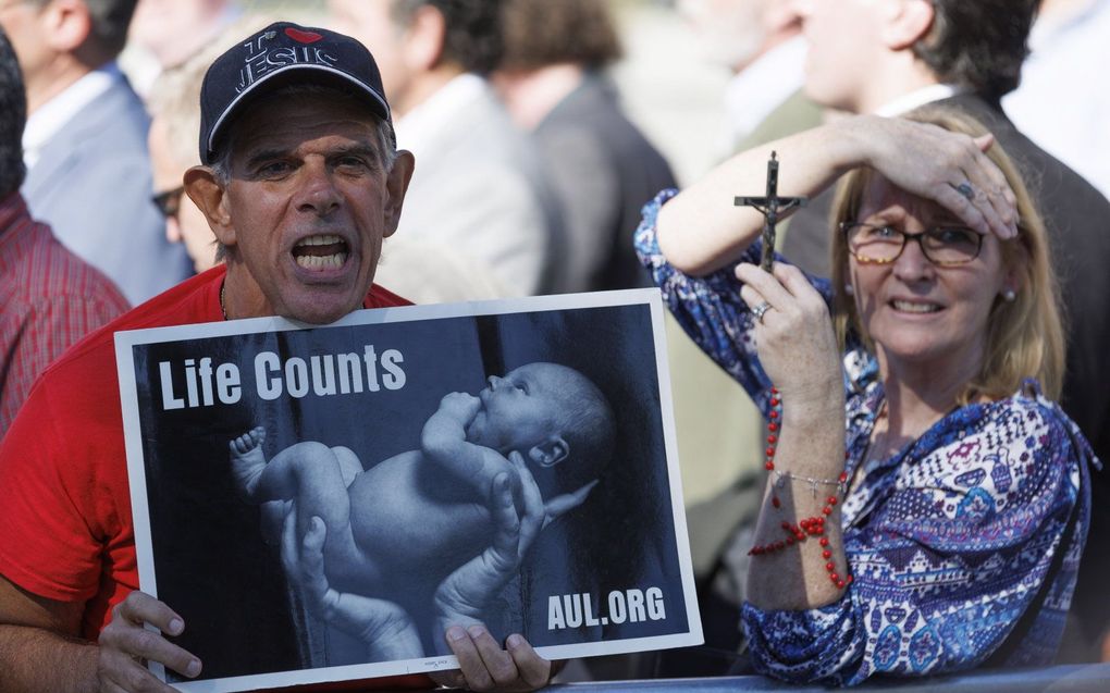 Pro-lifedemonstranten in Boston. beeld EPA, C.J. GUNTHER