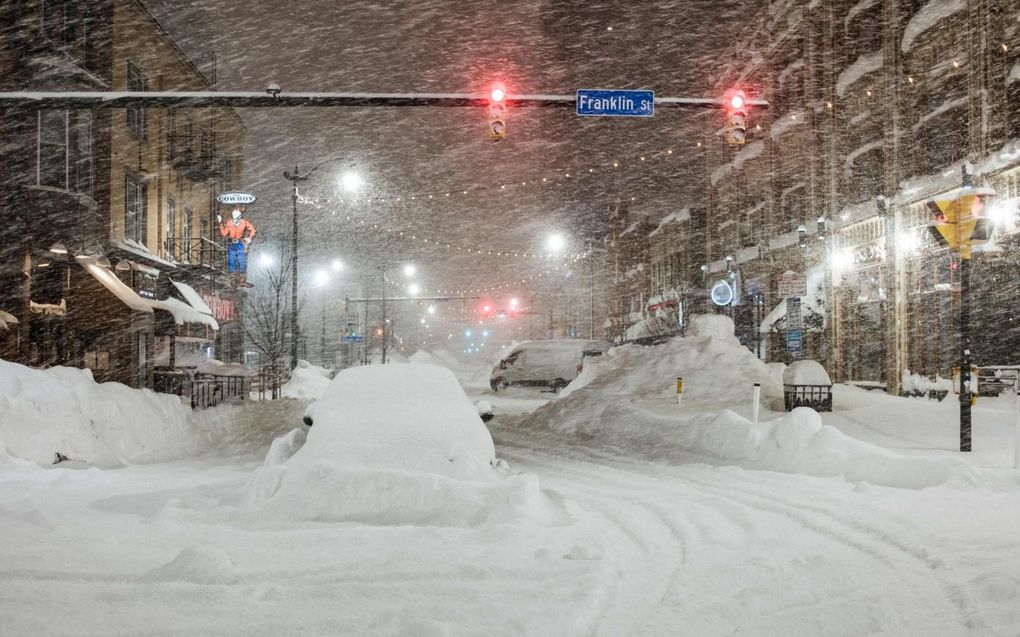 Winterweer in de VS met Kerst. beeld AFP, Joed Viera