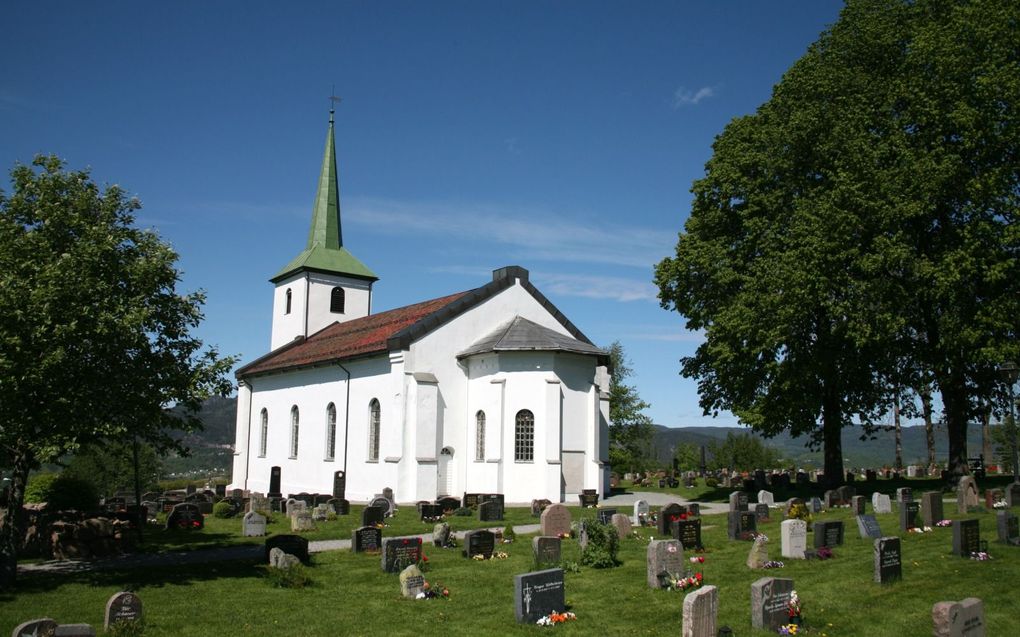 Luthers kerkje in het Noorse Tranby. beeld Trond Strandsberg