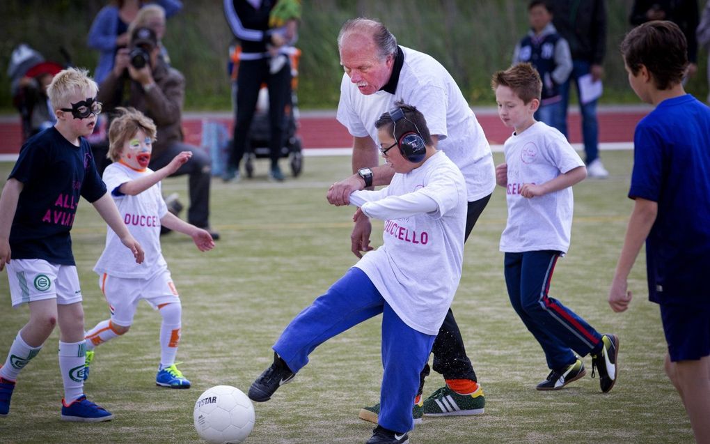 Kinderen met het syndroom van Down nemen het tegen elkaar op. beeld ANP, Jeroen Jumelet