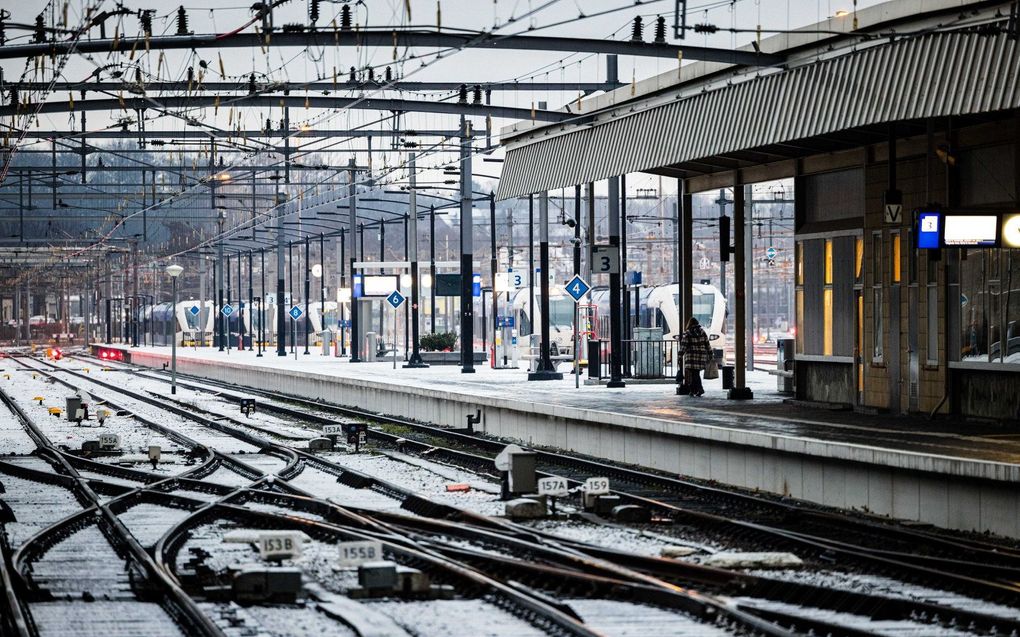 Station Venlo tijdens een staking van regionale vervoerders. beeld ANP, Rob Engelaar